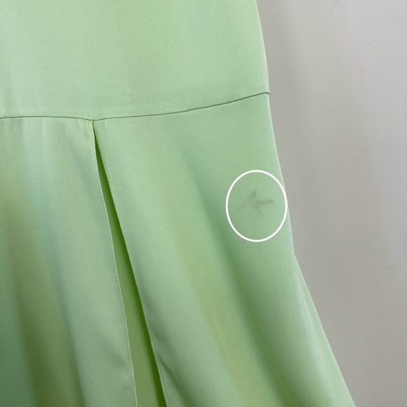 INTERMIX Paris Silk Midi Slip Dress Pistachio Green - Picture 9 of 15